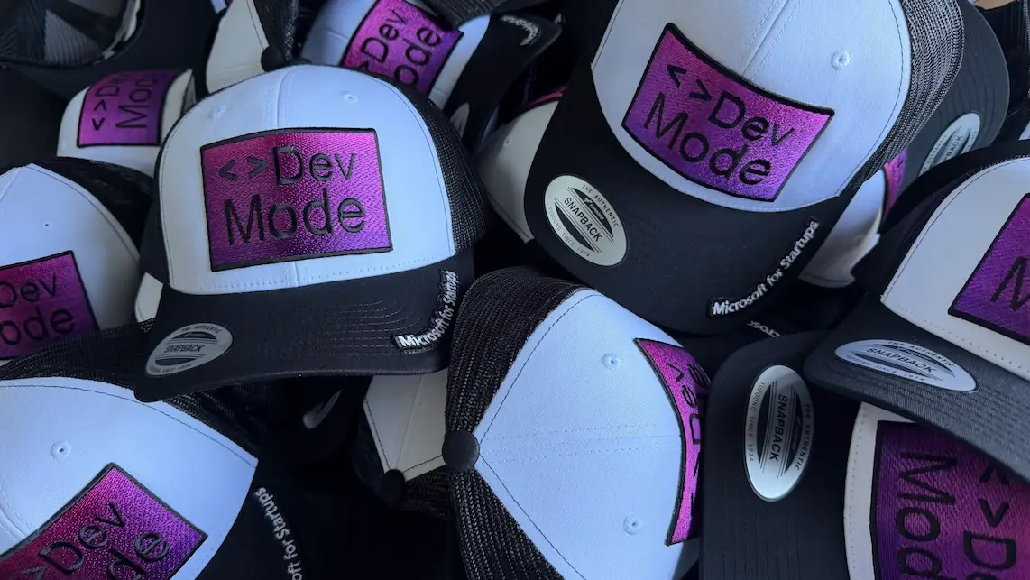 Branded hats for staff